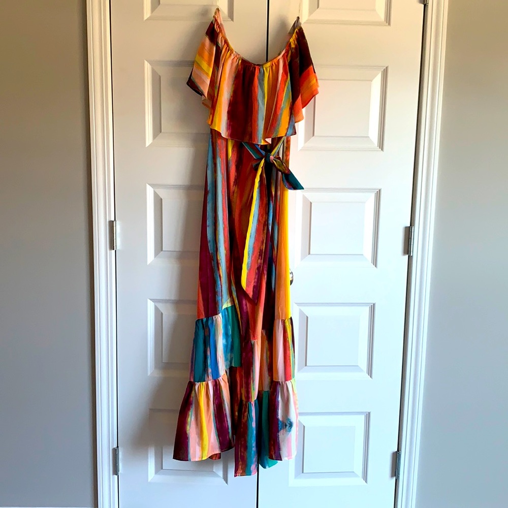 Colorful Strapless Jumpsuit